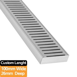 100-5600mm Lauxes Aluminium Wide Floor Grate Drain Customized Length Indoor Outdoor 100-5600mm Lauxes Aluminium Wide Floor Grate Drain Customized Length Indoor Outdoor